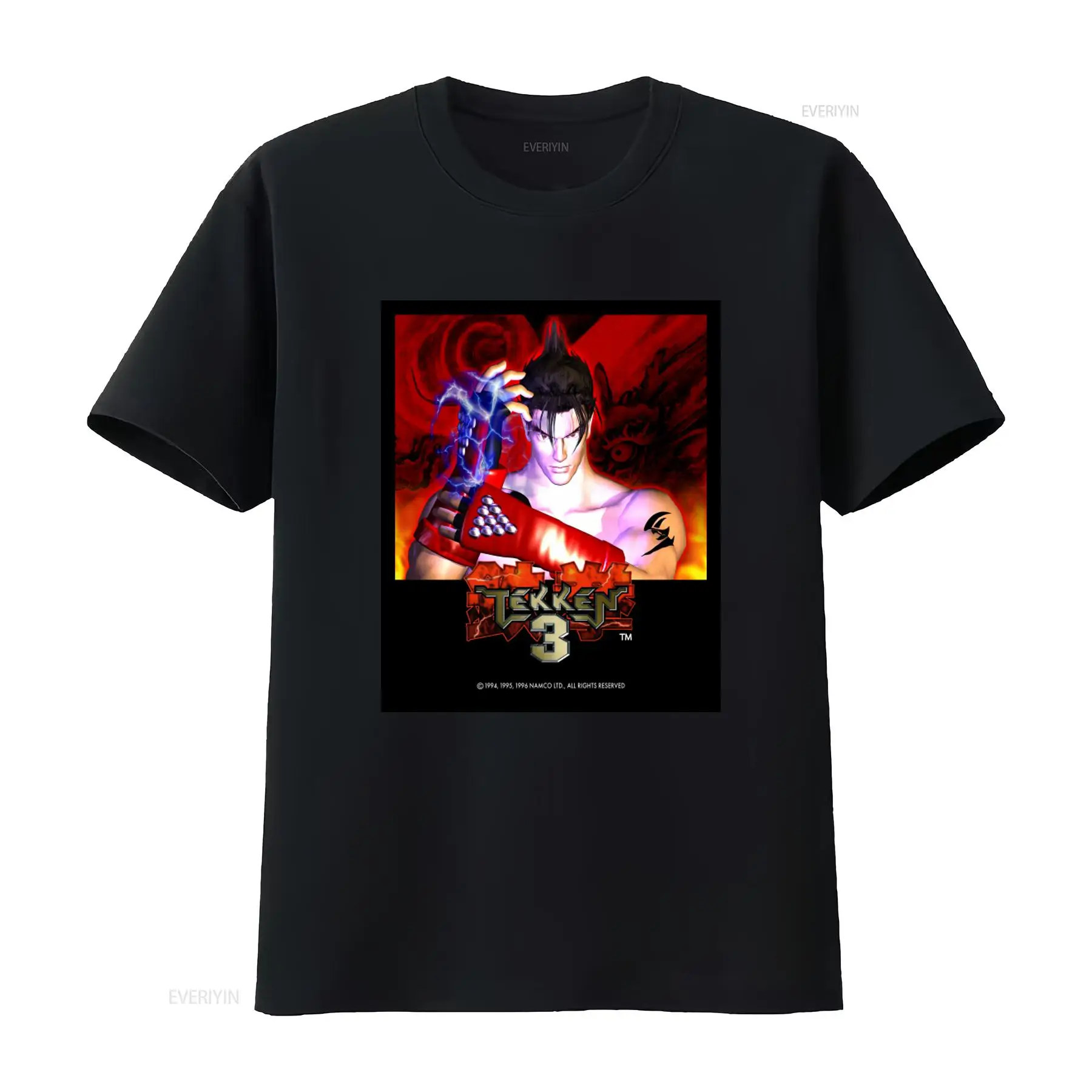 Retro Gaming T Shirt - ヴィンテージ 鉄拳 3 格闘ビデオゲームプリント Tシャツ メンズ