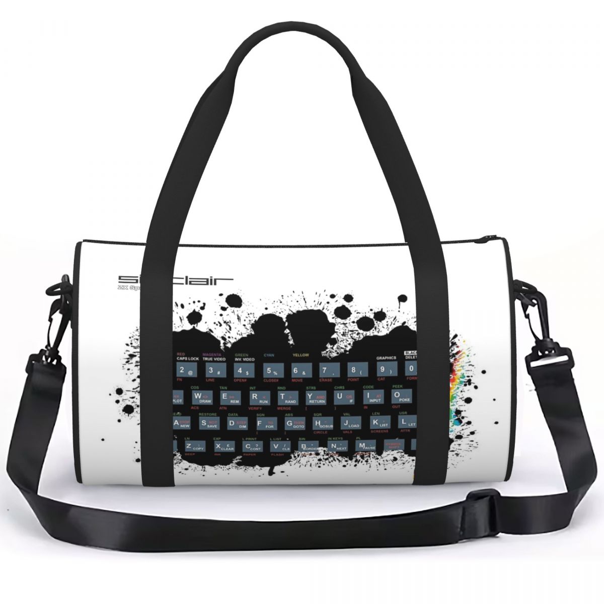 Retro Gaming Zx Spectrum - レトロゲームアート - ZX Spectrum ラゲッジバッグ 大容量ダッフルトートバッグ
