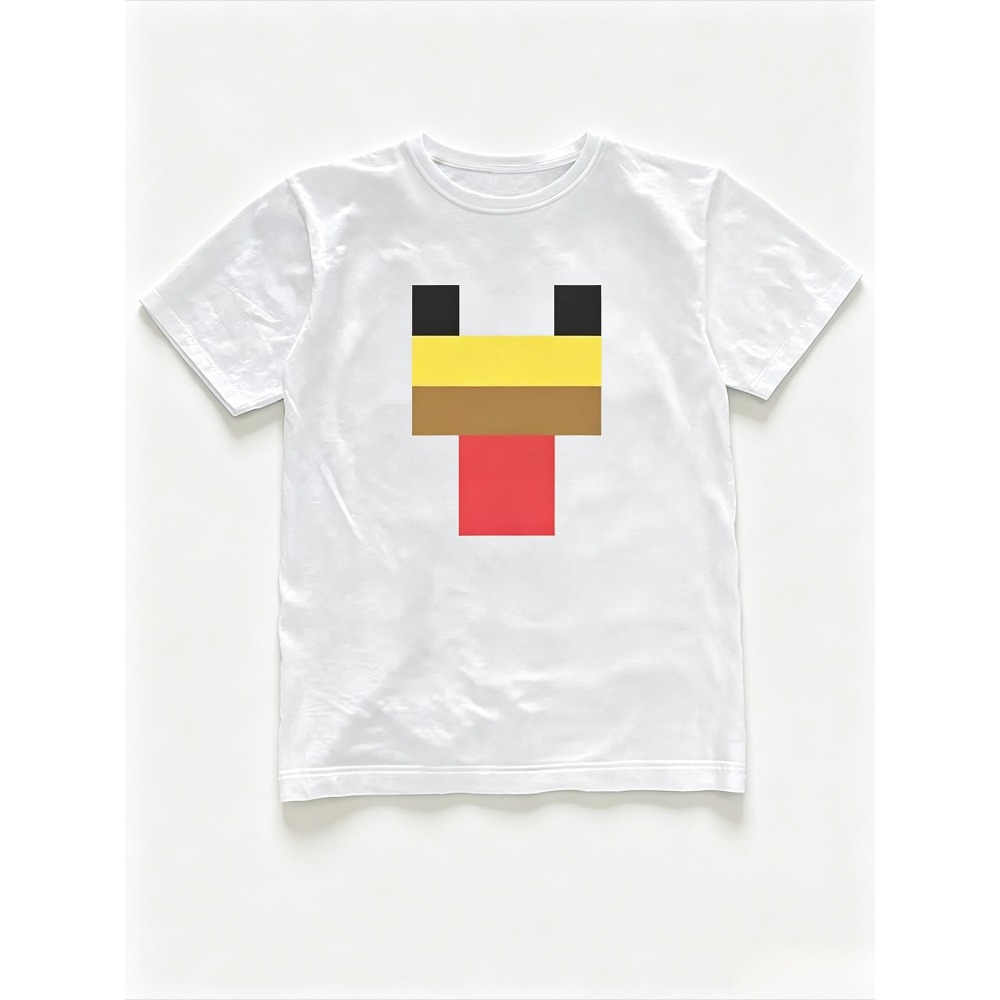 Retro Gaming T Shirt - ミニマルピクセルチキンフェイスグラフィックメンズTシャツヴィンテージゲーム漫画カジュアルルーズフィット半袖ストリートウェアTシャツ