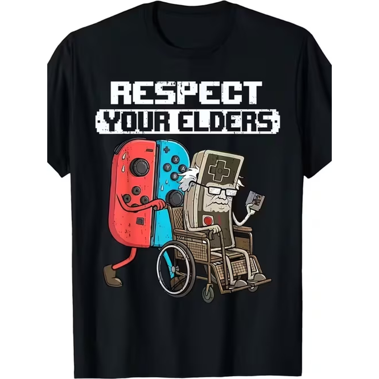 Retro Gaming T Shirt - メンズパターンTシャツテーマ：エルダーズ、快適なレトロプリント、通気性抜群、ラウンドネック、半袖、夏、ゲーム用