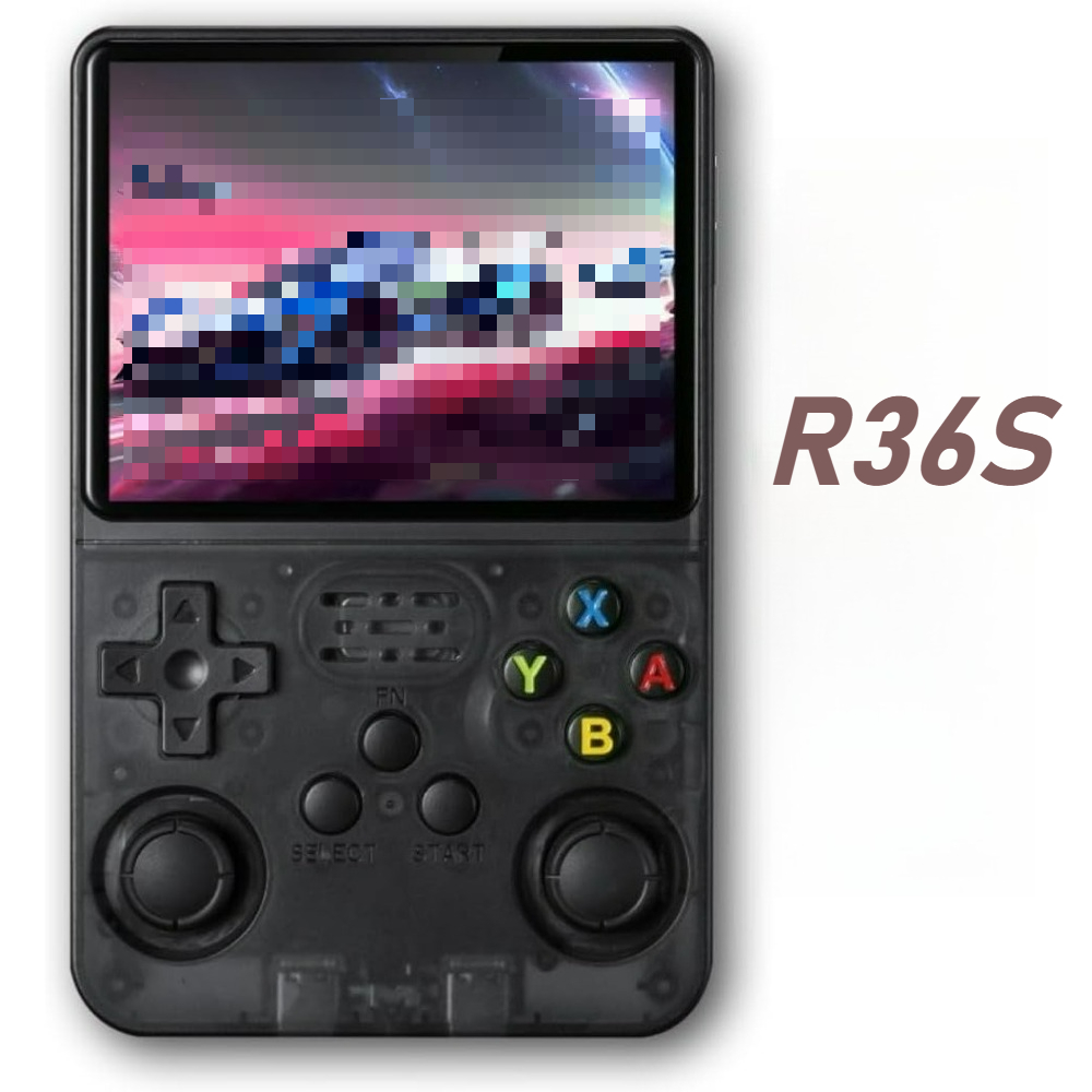 Retro Gaming Portable - R36S レトロゲーム機 3.5インチIPSスクリーン Linuxシステム搭載 ポータブルポケットレトロゲーム機 64GB