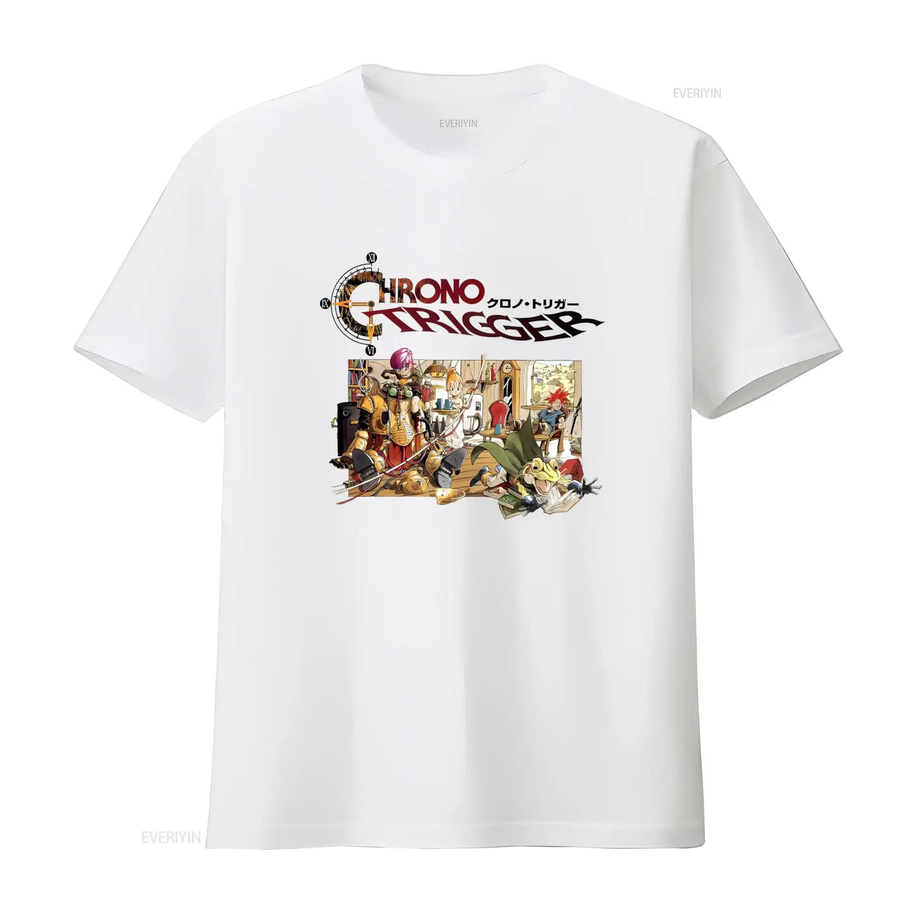 Retro Gaming T Shirt - クロノトリガービデオゲームロゴ T シャツサイズ S 5XL レトロゲームデザインヴィンテージウォッシュデザイナー服オム