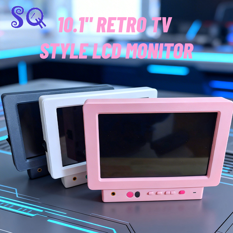 Retro Gaming Years - 10.1インチ レトロCRTスタイルLCDモニター PS1/PS2/PS3対応 HDMIバージョン ヴィンテージゲームディスプレイ 3.5mmジャック