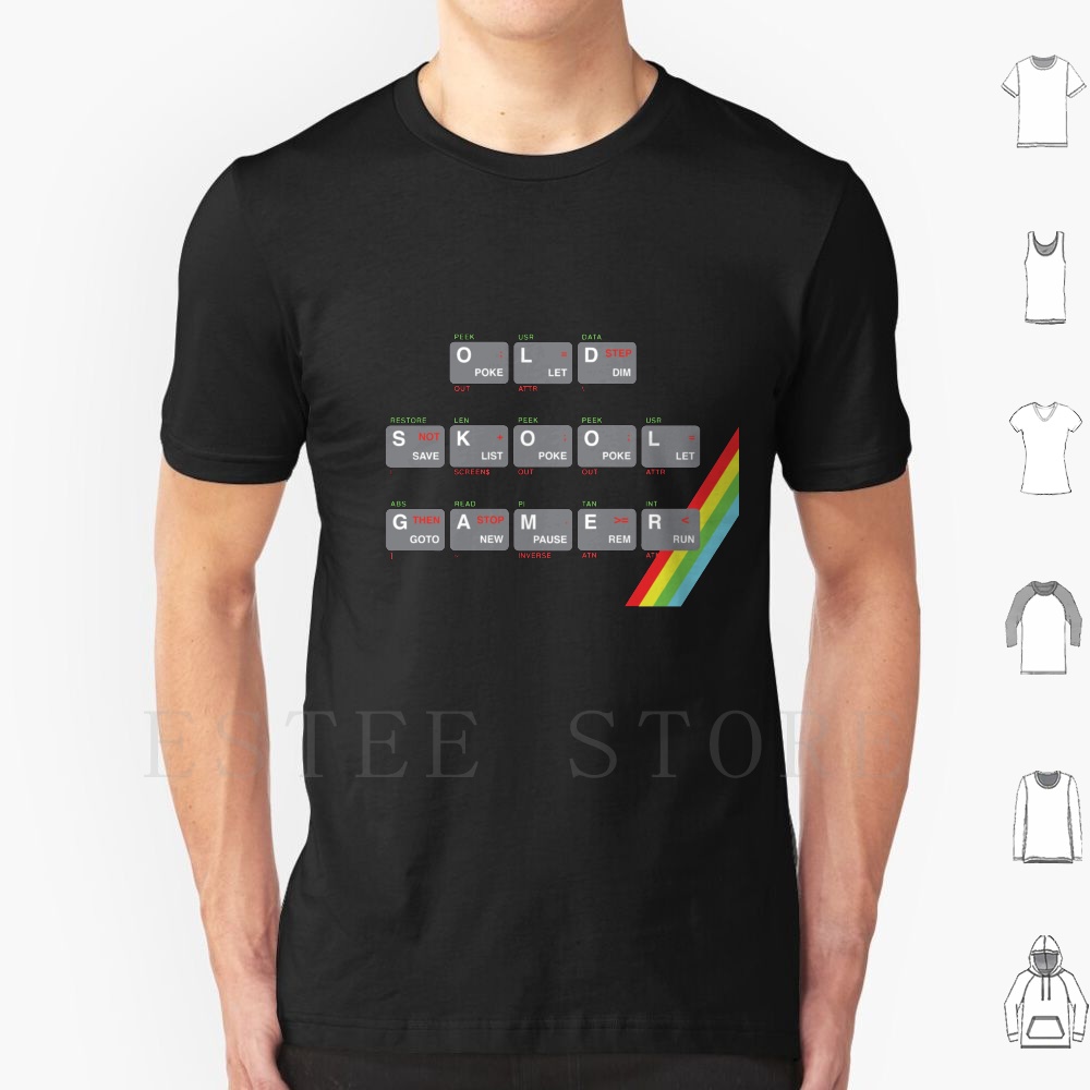 Retro Gaming Zx Spectrum - オールドスクールゲーマー Tシャツ綿男性 DIY プリント Zx スペクトラムスペクトラムレトロゲームレトロコンピュータビデオゲーム