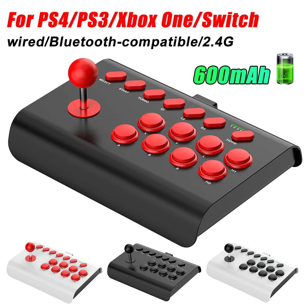 Retro Gaming Xbox One - Bluetooth付き有線ゲームジョイスティック,レトロなアーケードコンソール,ロッカー,戦闘コントローラー,2.4g,ps4,xbox one,スイッチ