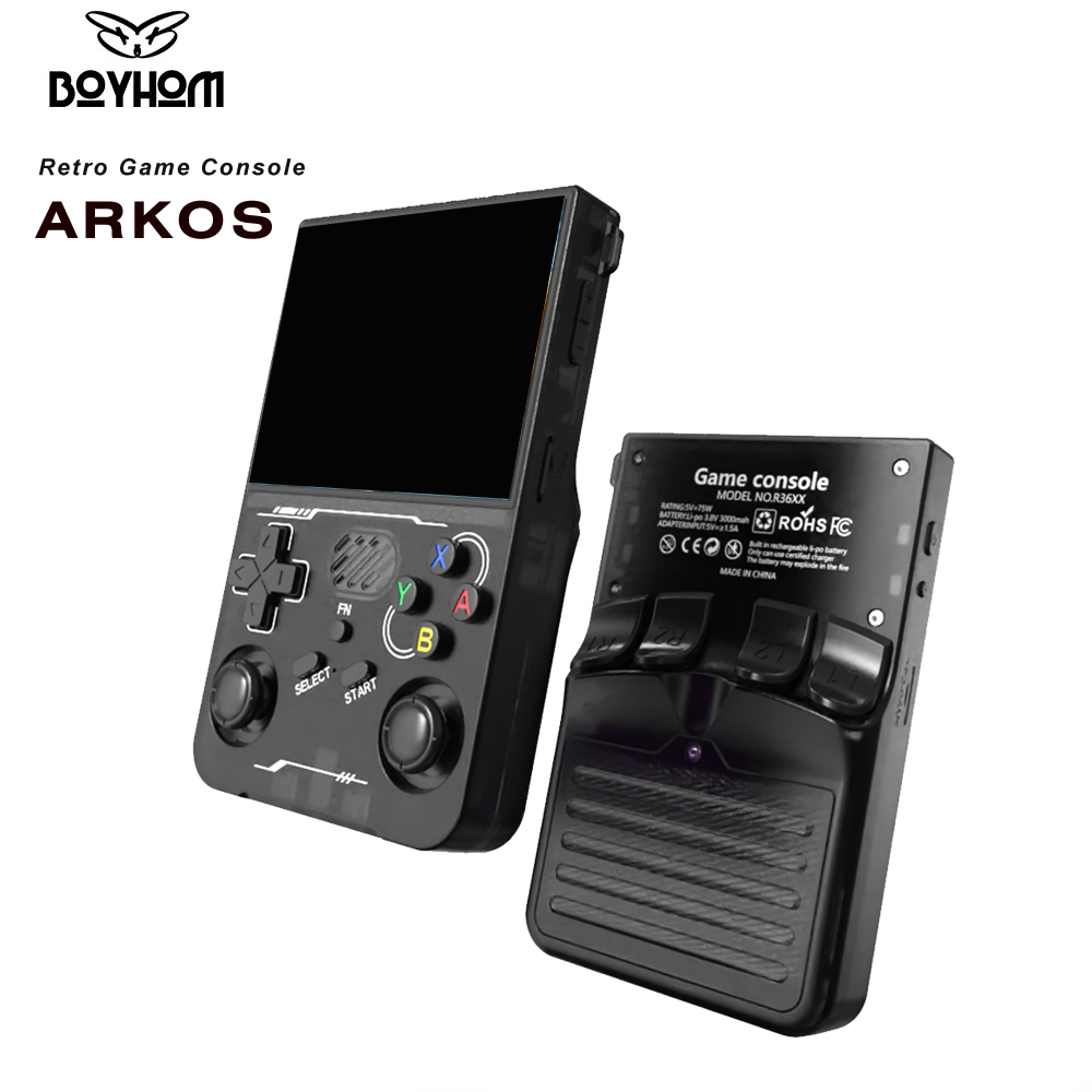 Retro Gaming Laptop - BOYHOM携帯型ゲーム機 ビデオゲーム 3.5インチIPS 640*480画面 レトロゲームプレーヤー 内蔵Wi-Fiゲーム