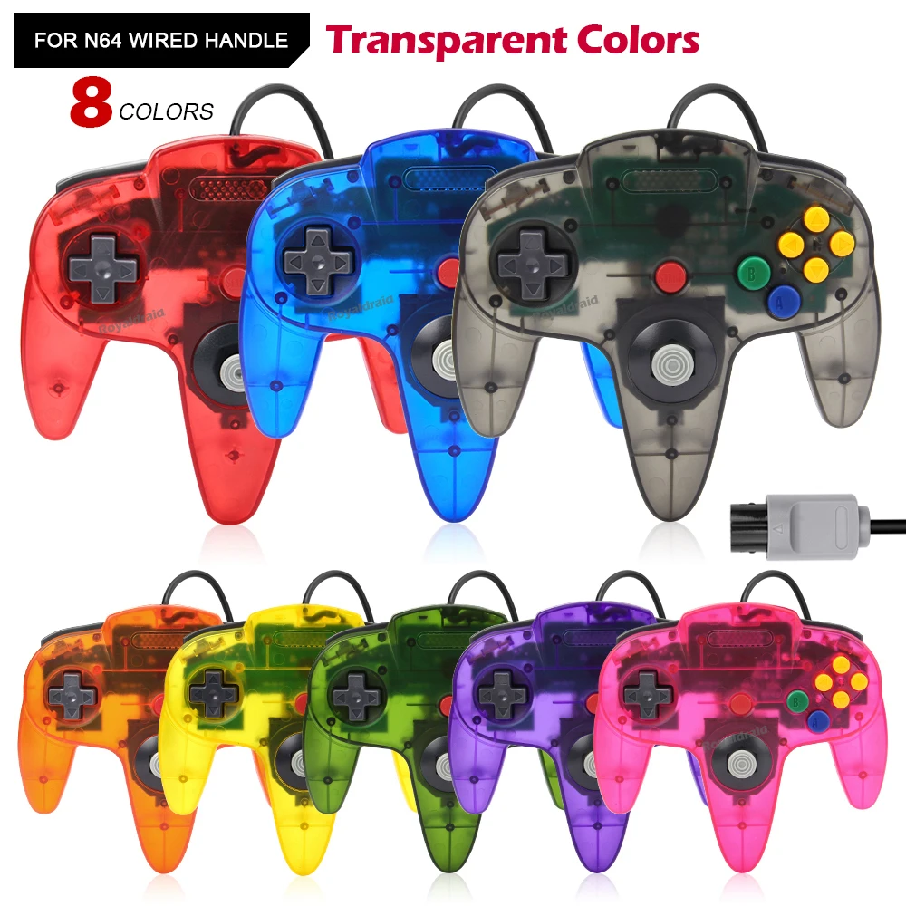 8 色有線ゲームパッド N64 コンソールジョイパッド制御  - Retro Gaming N64 のレビューと価格