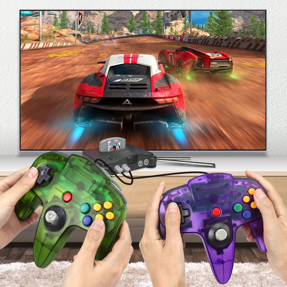 8 色有線ゲームパッド N64 コンソールジョイパッド制御  - Retro Gaming N64 のレビューと価格