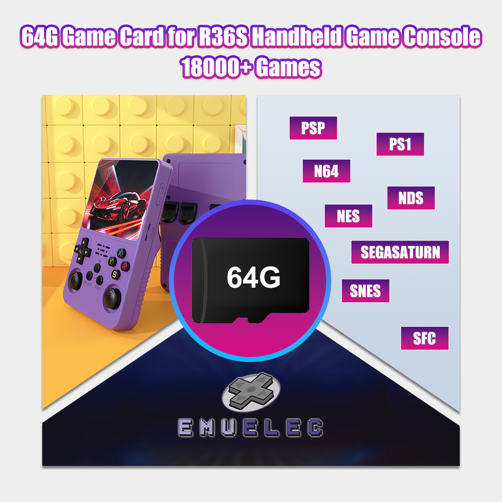 R36SビデオレトロハンドヘルドゲームコンソールEmuELE - Retro Gaming N64 のレビューと価格